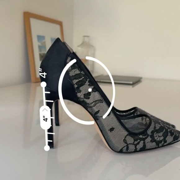 Black lace Manolo blahnik heels - Picture 5 of 5